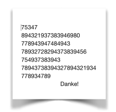 Zahlenreihen Umprogrammierung