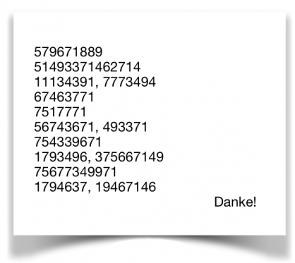 Zahlenreihen die helfen