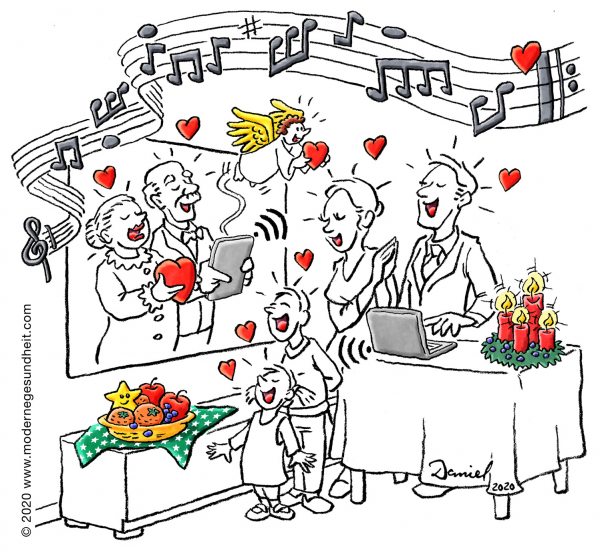 Comic Weihnachts-Familie 2020