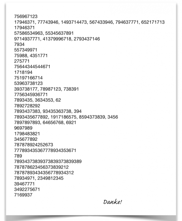 Zahlenreihen 17.9.2020