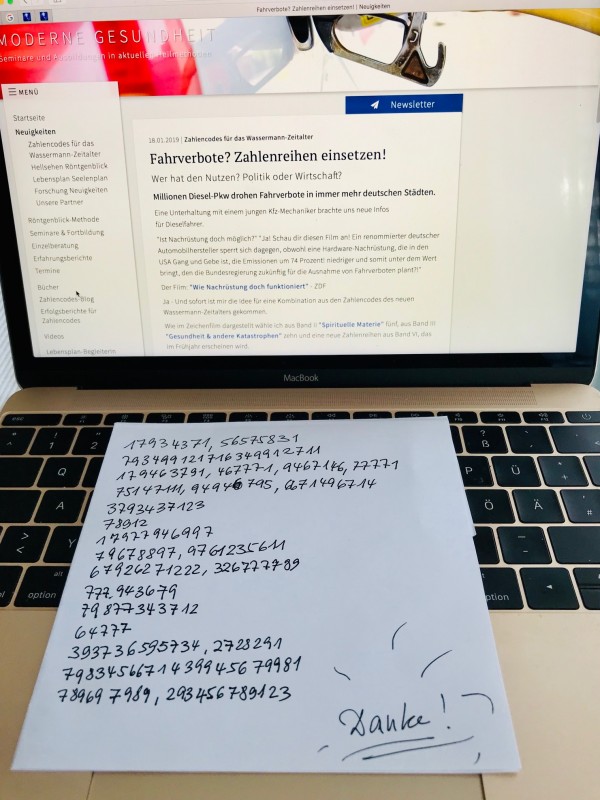 Fahrverbote Zahlenreihen